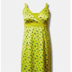 NWT Torrid Betsey Johnson 10 00 MIDI Trench Satin Lace Inset Dress Yellow